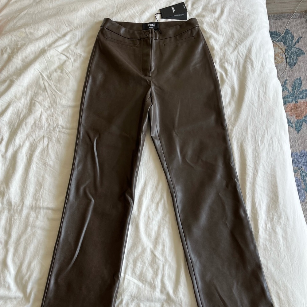 ARITIZA | NWT Felix Brown Leather Pant - Size 6